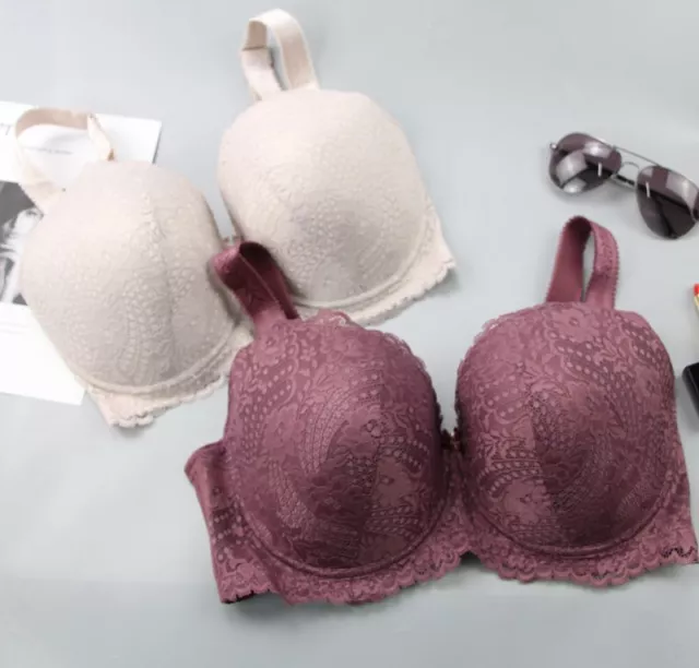 Ladies Full Cup Underwired Bra Firm Large Bust Lace Bras Plus Size Lingerie  