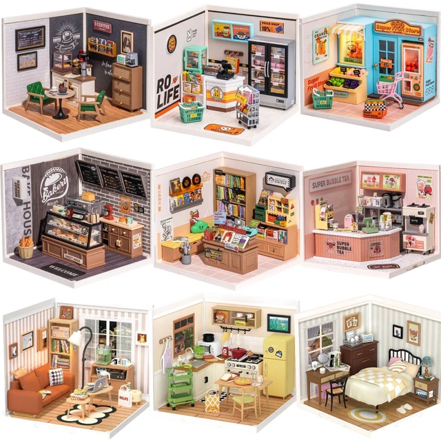 ROLIFE SUPER CREATOR Plastic Diy Mini Dollhouse 9 In 1 Six Grid Xmas rolife-super-creator-plastic-diy-mini-dollhouse-9-in-1-six-grid-xmas