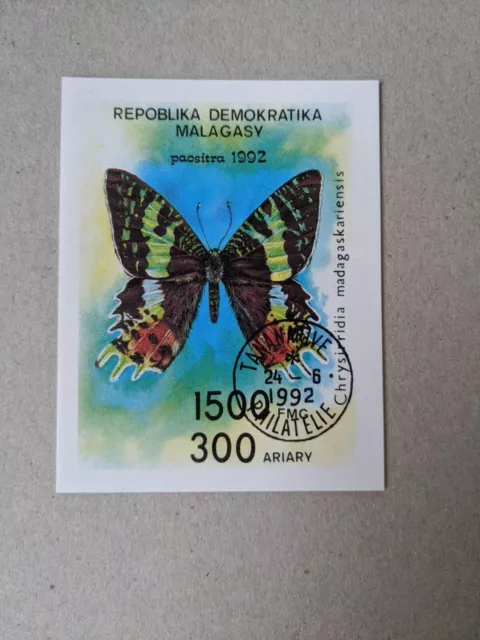 Madagascar Mini sheet 1992 Butterfly