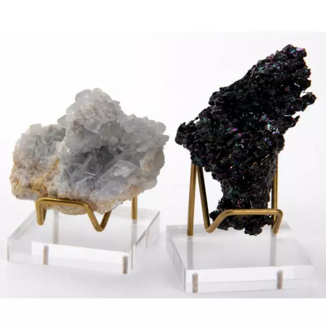 Display Stand Geode Fossil Mineral Rock Kristall Achat Klar Acryl Ständer Halte