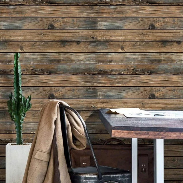 KITCHEN DECOR PVC Wall Covering Wall Decor Wallpapers Wood Grain