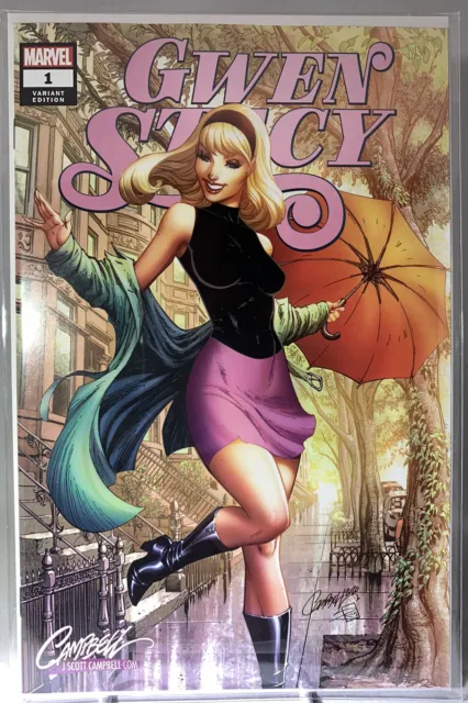 Gwen Stacy #1 J Scott Campbell Variant A Unsigned NM+.  CGC It!! 🔥