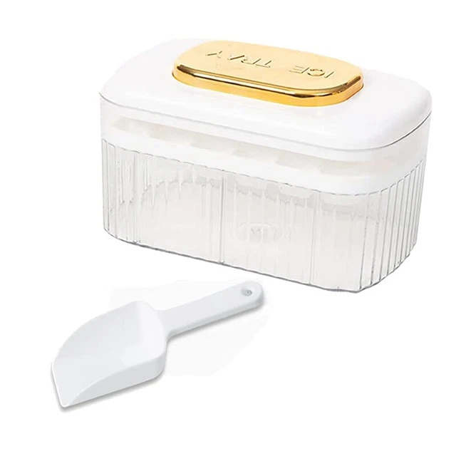 Vassoio Ice-Cube Tipo Silicone per Congelatore con Coperchio e Cestino, Un Secondo U4S6