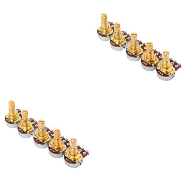 10 Pcs Audio Taper Potentiometers Electronic Electric Guitar Amp Mini