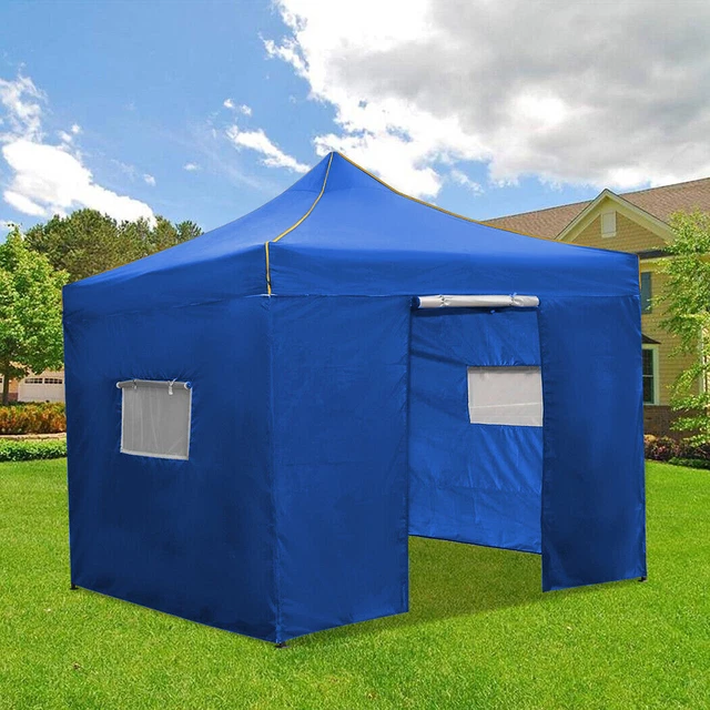3x3m PopUp Faltpavillon Tragbarer Pavillon mit 4 Seitenteile Wasserdicht Faltbar