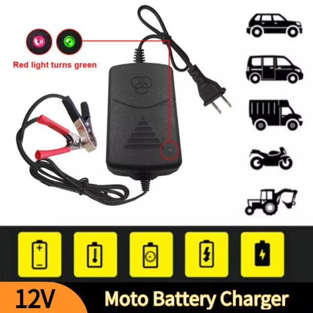 12V Auto Battery Charger Maintainer For Car Truck Motorcycle Amp Volt Trickle