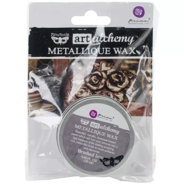 Finnabair Art Alchemy Metallique Wax .68 Fluid Ounce-Brushed Iron AAMW-64009