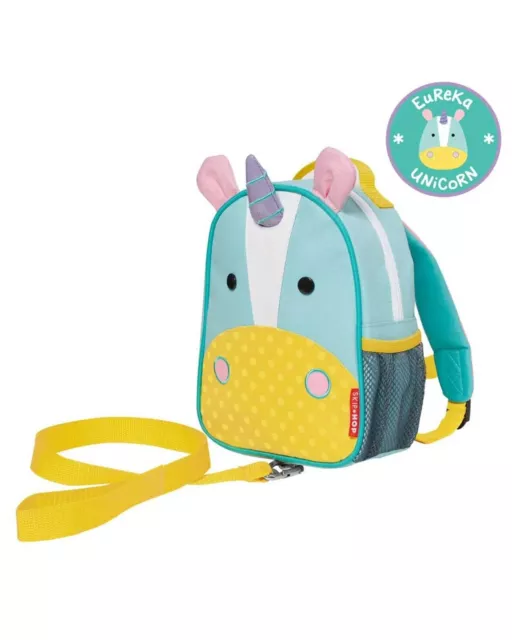 Skip Hop Mini Backpack Zoo Eureka Unicorn With Rein Kids Travel Outdoor New