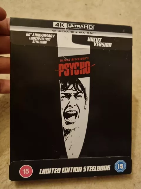 Psycho 4K UHD + Blu-ray Steelbook - Very Good Condition - Alfred Hitchcock