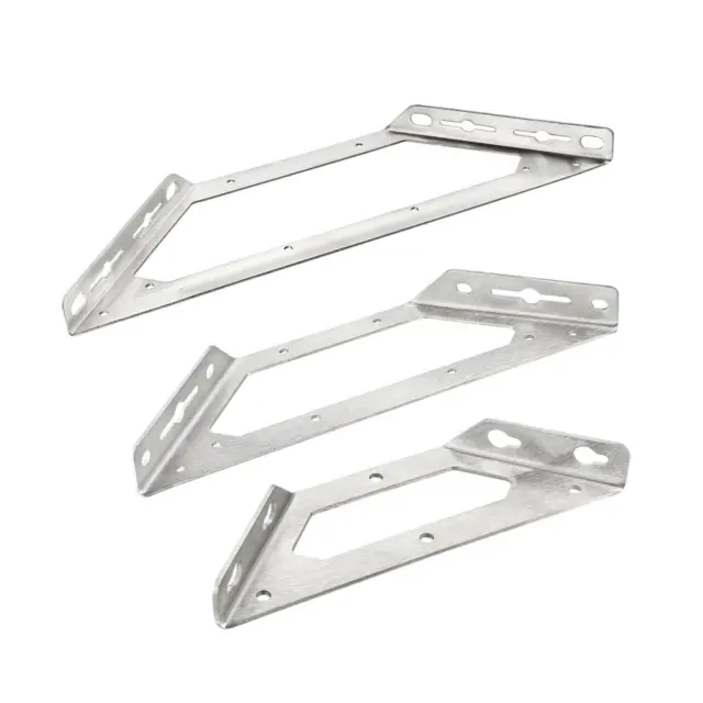 Shelf Angle Bracket Joining Support Corner Brace, Stainless Steel Silver Tone