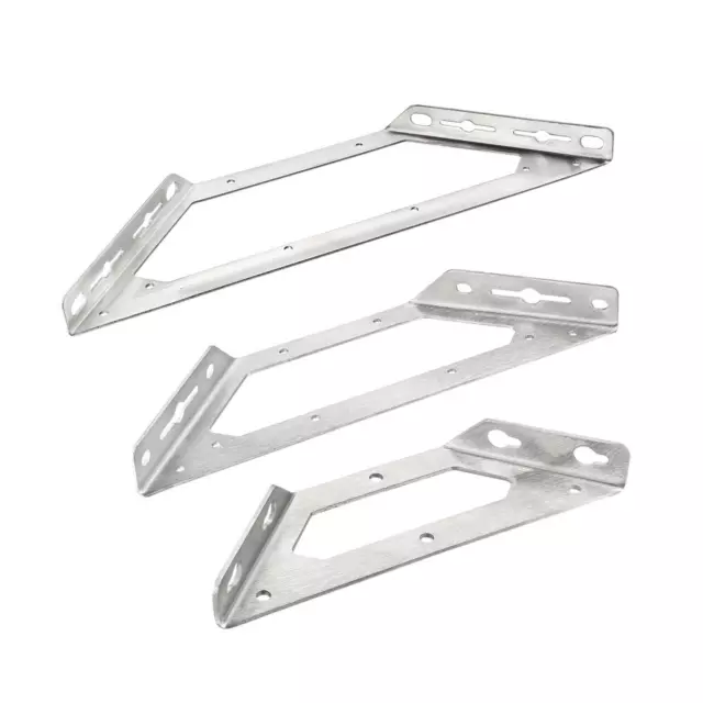 Shelf Angle Bracket Joining Support Corner Brace, Stainless Steel Silver Tone