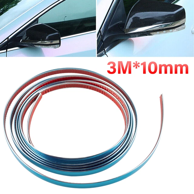 CAR SIDE DOOR Silver Chrome Strip Bumper Protector Trim Tape Sticker