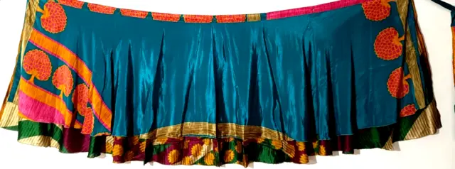 Goddess Mini Women's Indian Sari Wrap Skirt Handmade Reversible Vintage Hippie