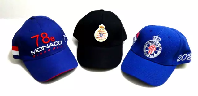 Lot 3 Casquettes Acm Automobile Club De Monaco Gp Grand Prix F1 Sport Automobile