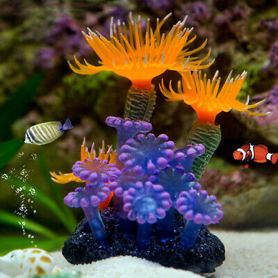1x Aquarium Artificial Plant Fish Tank Ornament Resin Fake Soft Coral Decoration