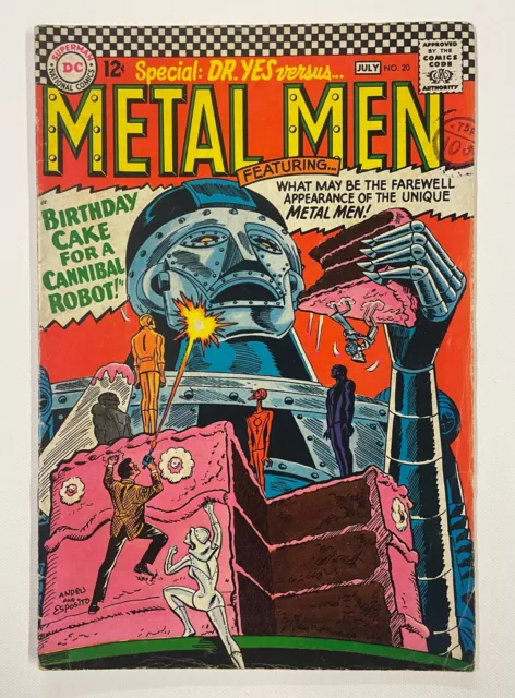 Metal Men #20. July 1966. Dc. Vg-. Robert Kanigher! Ross Andru! 1St App Dr Yes!