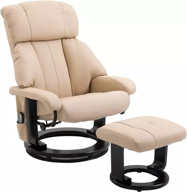 Fauteuil De Massage Avec Fonction De Chaleur Et Vibrations Crème