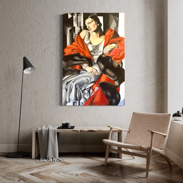 Quadro Tamara De Lempicka Olio Su Tele 85x57cm