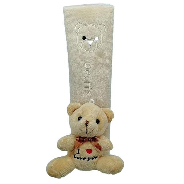 Happy Bear 23cm Cute Cartoon Car Belt Shoulder Pad Soft Plush