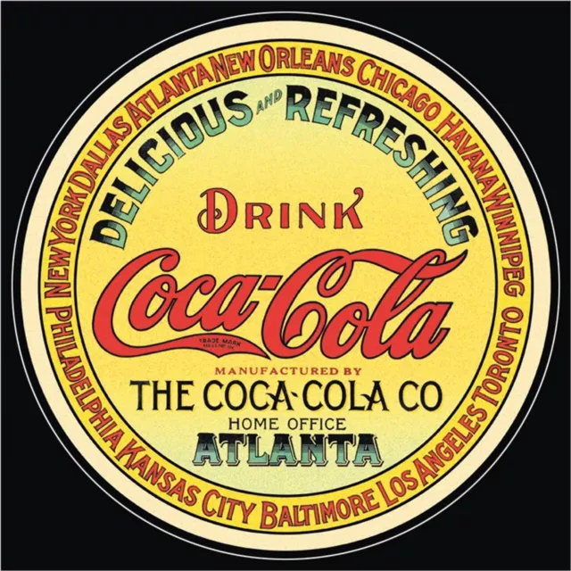 Coca Cola Metal Tin Round Sign Coke Home Wall Decor Bar Shop Garage #1070