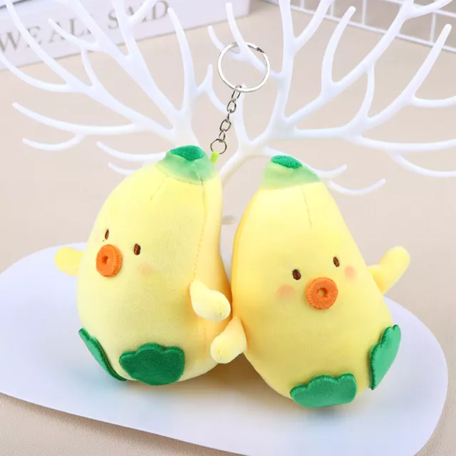 Cute Banana Duck Plush Toy Doll Pendant Keychain Backpack Car Bag Key Ring Decor