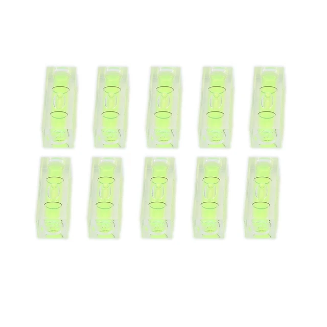 Lot De 5 Mini Niveaux à Bulle 15x15x40 Mm - Précision 60' - Plage 0-5° - Parfait Pour Réglage Caméras, Instruments Et Petits Bricolages