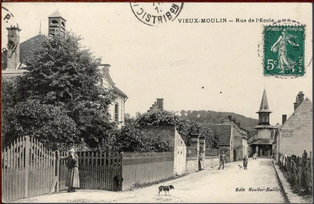 CPA - 60 - VIEUX-MOULIN - Rue de l'Ecole