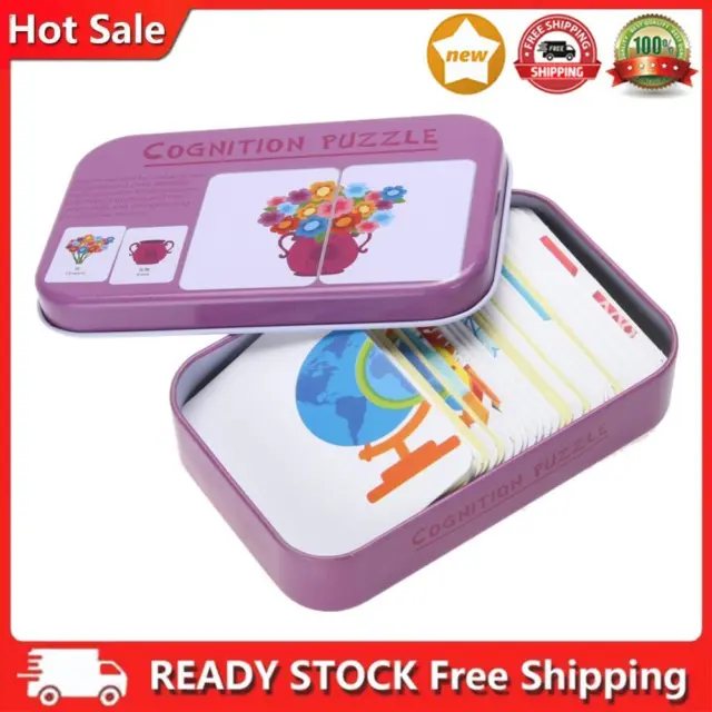 Baby Kids Iron Box Cards Matching Game Educational Toy (Daily Articles)