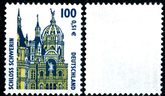 Bund SWK DN mit wenig Melierfasern, Einzelmarke ohne Nr, MiNr 2156 Y,  ** MNH