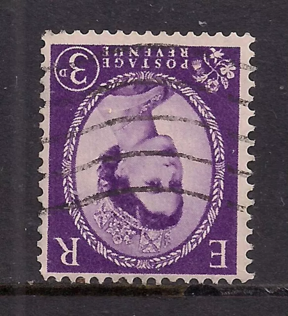 GB 1958 QE2 3d Deep Lilac Wilding SG 575wi Invert Wmk 179 used ( H610 )