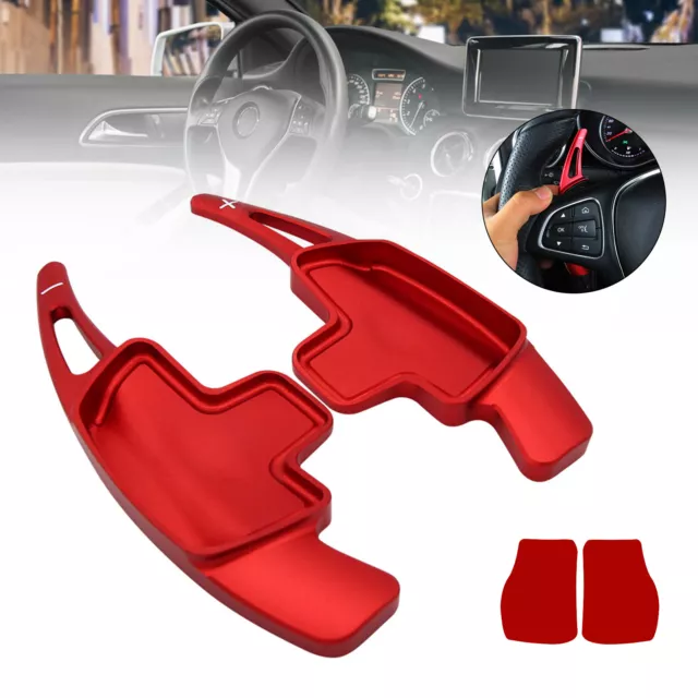 RED STEERING WHEEL Shift Paddle Shifter Extension For Mercedes-Benz C Class  CLA £18.62 - PicClick UK