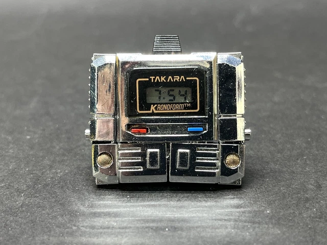 Transformers G1 1983 KRONOFORM robot watch silver japan takara Working. Transformers G1 1983 KRONOFORM robot watch silver japan takara Working.