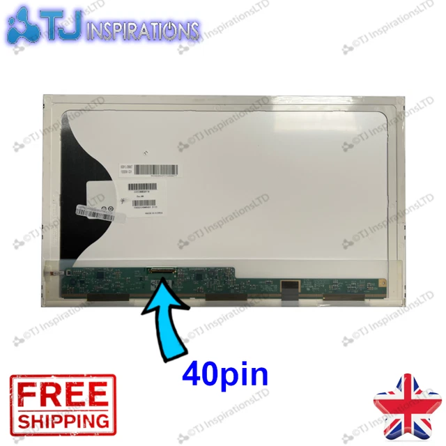 NewNet Pannello LCD 15.6 Pollici HD 1366x768 – Schermo LED Per AUO B156XW02 V.6, 40 Pin, Finitura Opaca, Compatibile Con Acer, ASUS, HP, Dell