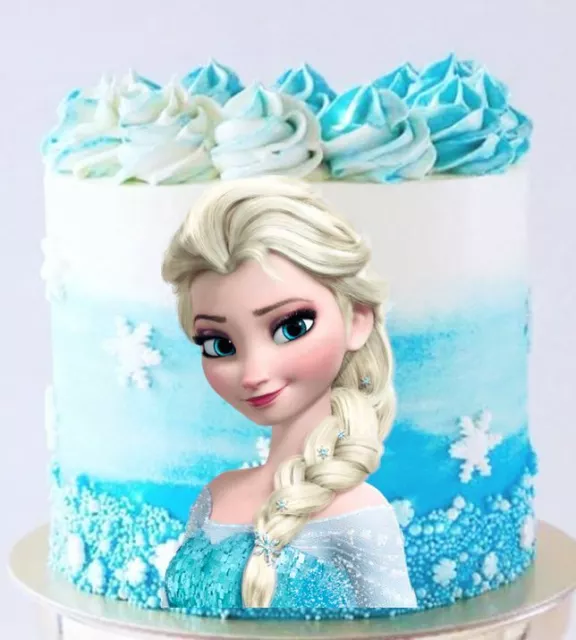 PRE-CUT Edible Frozen Elsa 11.5cm Cake Topper Image Icing Decoration Birthday