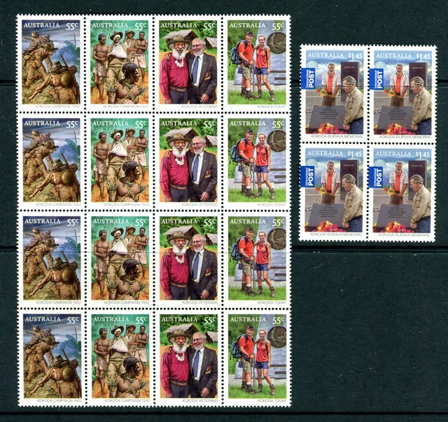 2010 KOKODA Joint Issue With Papua New Guinea - MUH Complete Set in Blocks