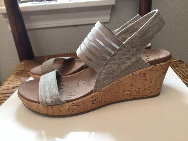 SKECHERS BEVERLEE SMITTEN Kitten Womens Wedge Heel Sandals 25.00