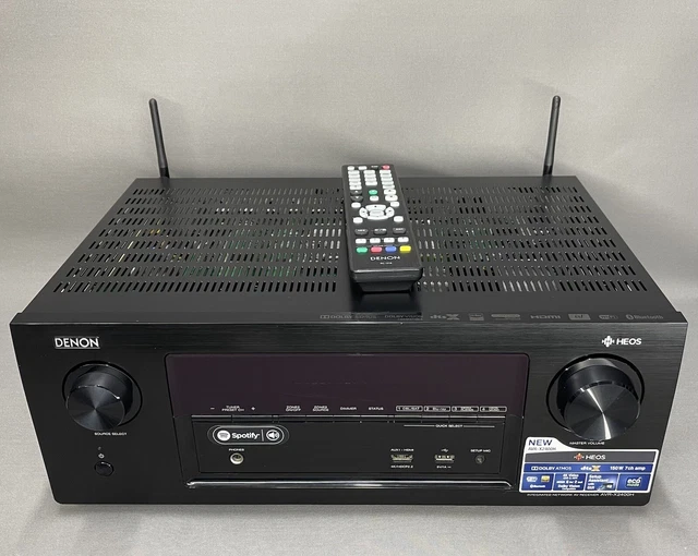 DENON AVRX2400H 7.2CH AV Receiver 150W 4K Bluetooth WiFi Dolby Atmos £