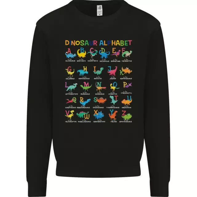 Dinosaur Alphabet T-Rex Funny Kids Sweatshirt Jumper