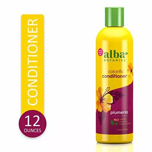 Alba Botanica Colorific Plumeria Hawaiian Conditioner, 12 oz.