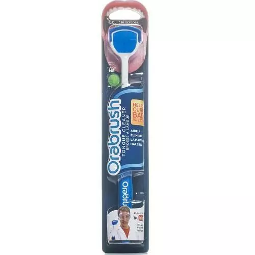 Orabrush Tongue Cleaner Fresh Breath Brush With Scraper X 2 Pack