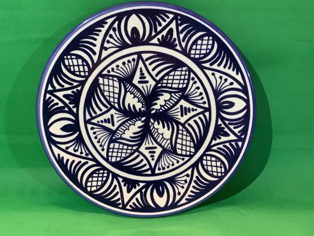 Platart, S. L hand painted wall hanging Spanish blue & white decorative plate