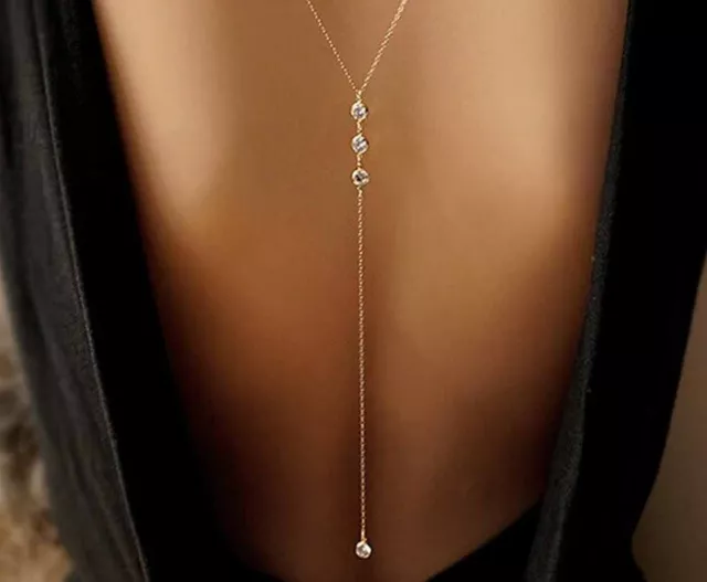 Yheakne Boho Pearl Back Chain Necklace Gold Backdrop Necklace Body Chain  Bridal Back Drop Chain Summer Beach Body Jewelry for Women and Girls Gifts  (Gold) : Amazon.co.uk: Fashion