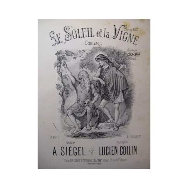 COLLIN Lucien Le Soleil et la Vigne Chant Piano XIXe