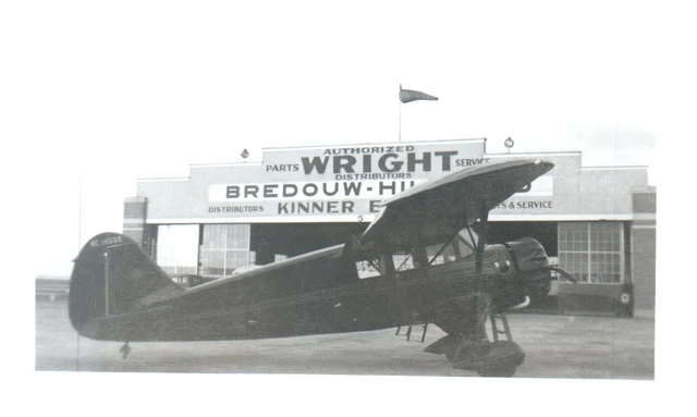 Stinson Reliant Straight Wing Plane Photo 5x3.5" Bredouw-Hilliard Kansas NC14586