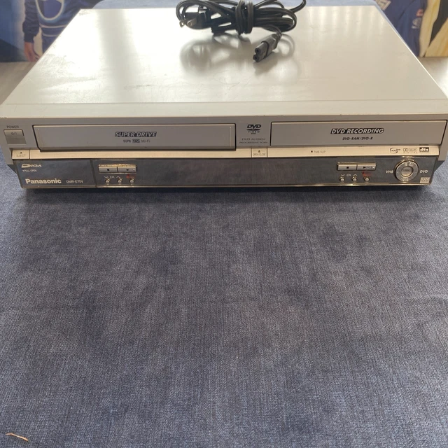 PANASONIC DMR E75V VHS DVD DVR VCR Player DVD RECORDER No Remote Works