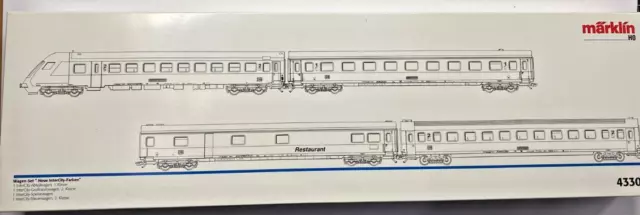 Märklin H0 43302 Wagen-Set "Neue IC-Farben", Lim. SOMO, NEU, OVP, TOP, unbenutzt