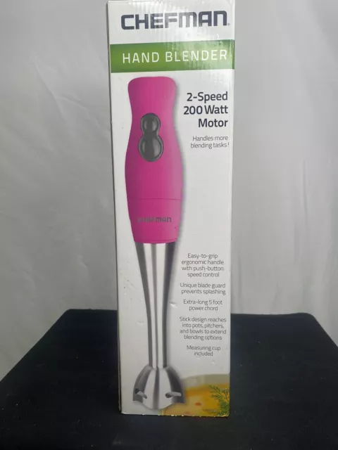 CHEFMAN Hand Blender Kitchen Appliance OPEN BOX Gently Used 2 Speed 200 Watt +