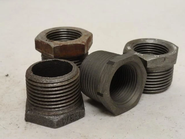208597 New-No Box; Industry-Std 5P518 Lot-4 Black Steel Hex Bushings; 1 x 3/4NPT