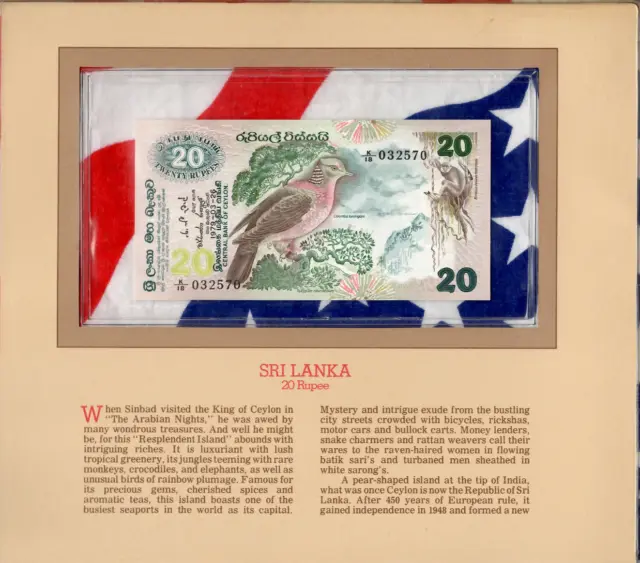 Most Treasured Banknotes Sri Lanka UNC 1979 20 Rupees P-86 K/18 032570