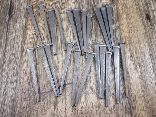 22- Rustic STEEL Square Nails 3 1/4 INCH Straight Cut Square Head-USA